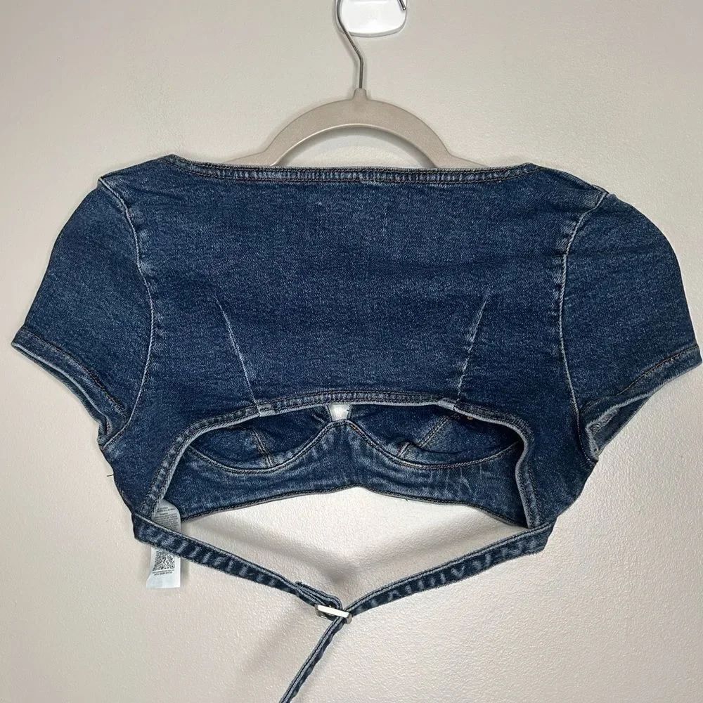 ASOS Design Luxe Denim Bustier - Picture 3 of 3